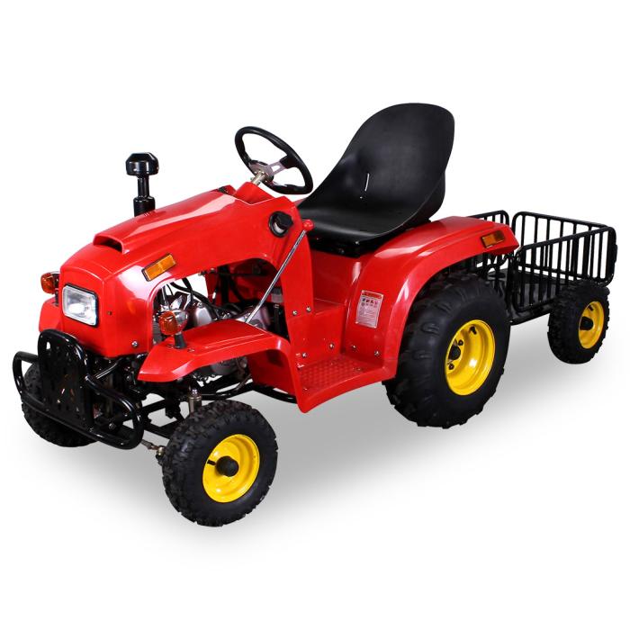 dětský benzínový zahradní traktor s přívěsem, Varianta osobní odběr nebo zaslání - rozebraný stroj, Barva zelená