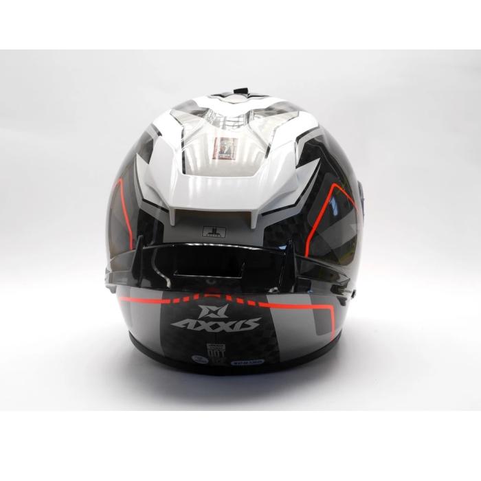 helma na motorku  Axxis Cobra Rage šedá/červená/carbon, Velikost S