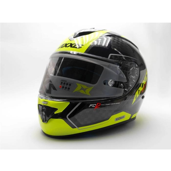 helma na motorku  Axxis Cobra Rage žlutá fluo/černá/carbon, Velikost L