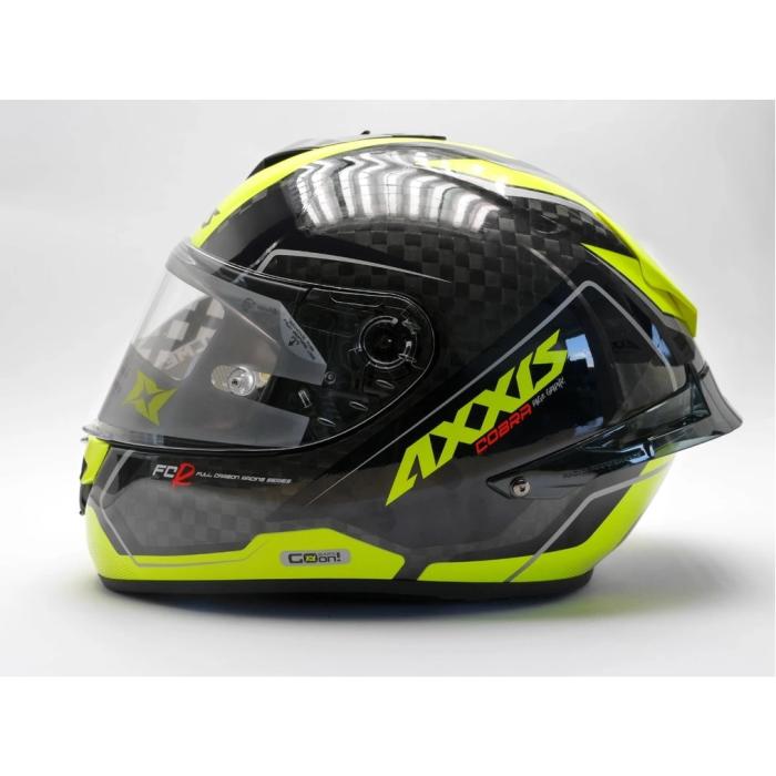 helma na motorku  Axxis Cobra Rage žlutá fluo/černá/carbon, Velikost L