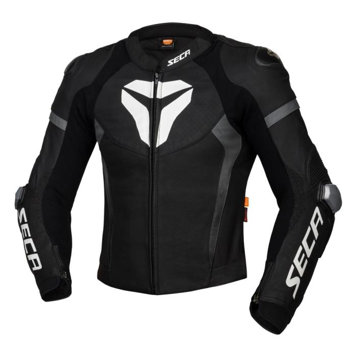 kožená bunda na motorku Seca SRS II černá/šedá, Velikost S