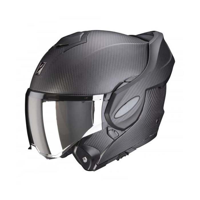 helma na motorku Scorpion EXO-Tech Evo Carbon matná černá, Velikost XS