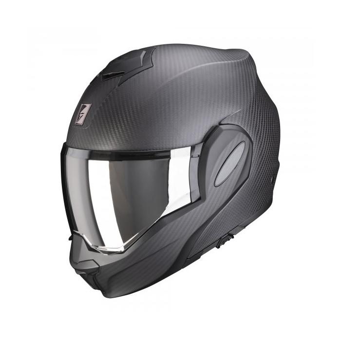 helma na motorku Scorpion EXO-Tech Evo Carbon matná černá, Velikost XXL