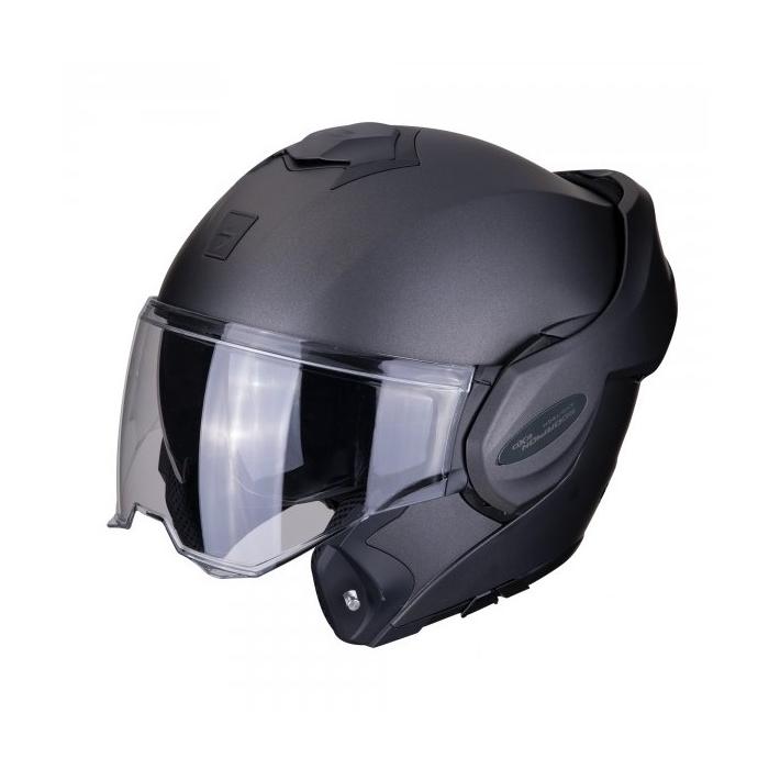 vyklápěcí helma na motorku Scorpion EXO-Tech Evo antracitová matná, Velikost XS