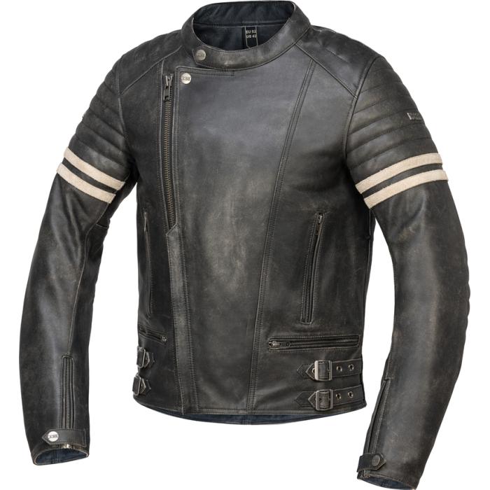 kožená bunda na moto IXS Andy černá, Velikost 58