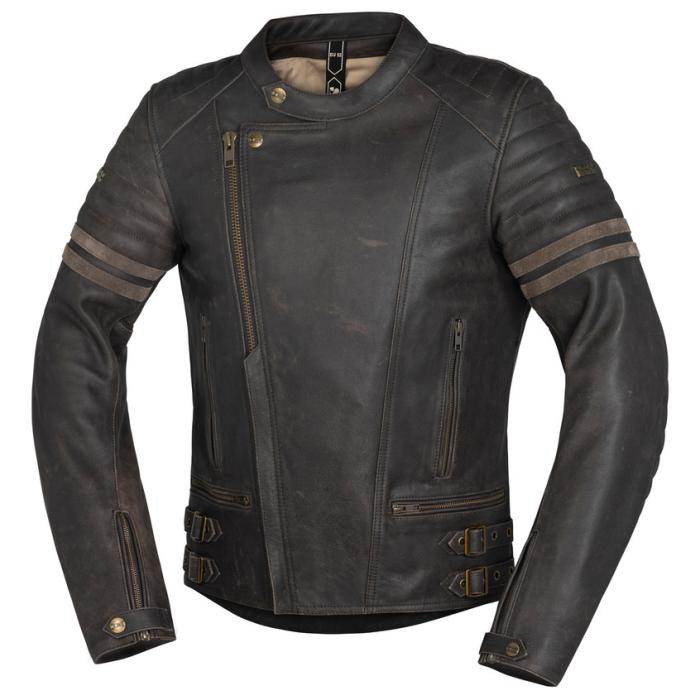 kožená bunda na moto IXS Andy hnědá