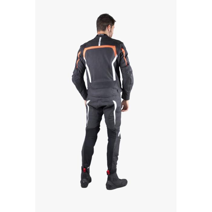 kožená bunda na moto IXS RS-600 černá/červená/bílá, Velikost 48