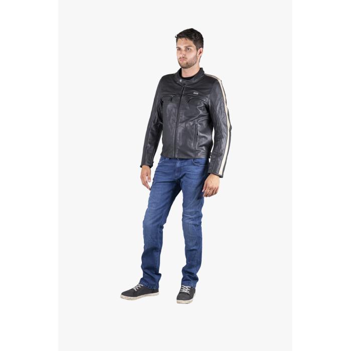 kožená bunda na moto IXS Stripe, Velikost 48