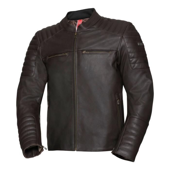 kožená bunda na moto IXS Dark hnědá, Velikost 60