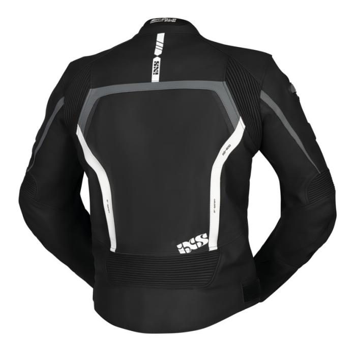 kožená bunda na moto IXS RS-600 černá/šedá/bílá, Velikost 48
