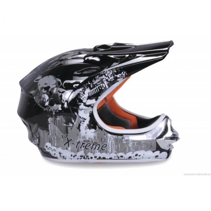 dětská helma na motorku Nitro Xtreme černá, Velikost XXL
