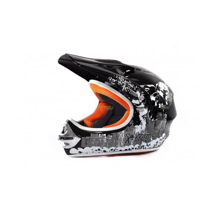 dětská helma na motorku Nitro Xtreme černá, Velikost XS