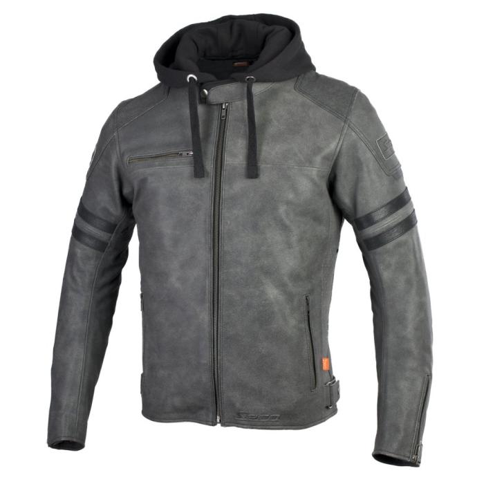 kožená bunda na motorku Seca Hornet šedá, Velikost XXXL