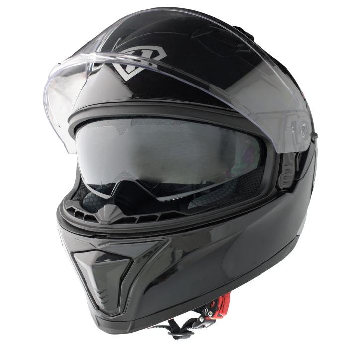 helma na motorku Yohe 985 SV černá lesklá