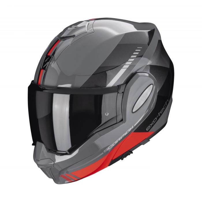 helma na motorku Scorpion EXO-Tech Evo Genre šedo/černo/červená