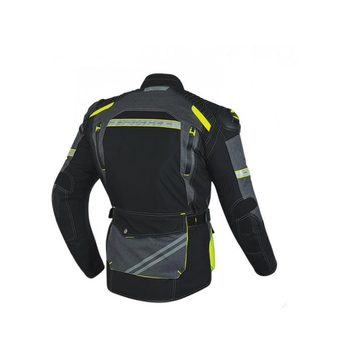 motobunda Maxx NF2210 černá/šedá/žlutá fluo, Velikost XS