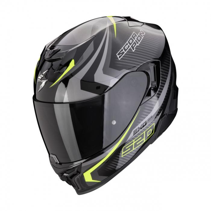 helma na motorku Scorpion EXO 520 Evo Air Terra černo/stříbrno/fluo žlutá, Velikost XL