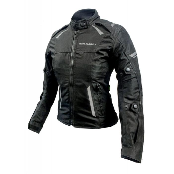 dámská bunda na motorku MH W12 black - třívrstvá