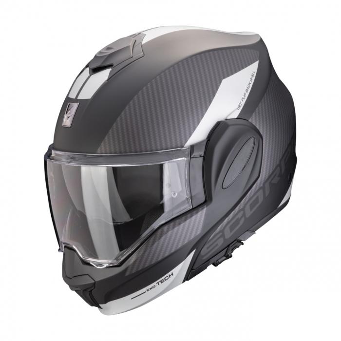 přilba na motorku Scorpion EXO-Tech Evo Team matná černo/stříbrná