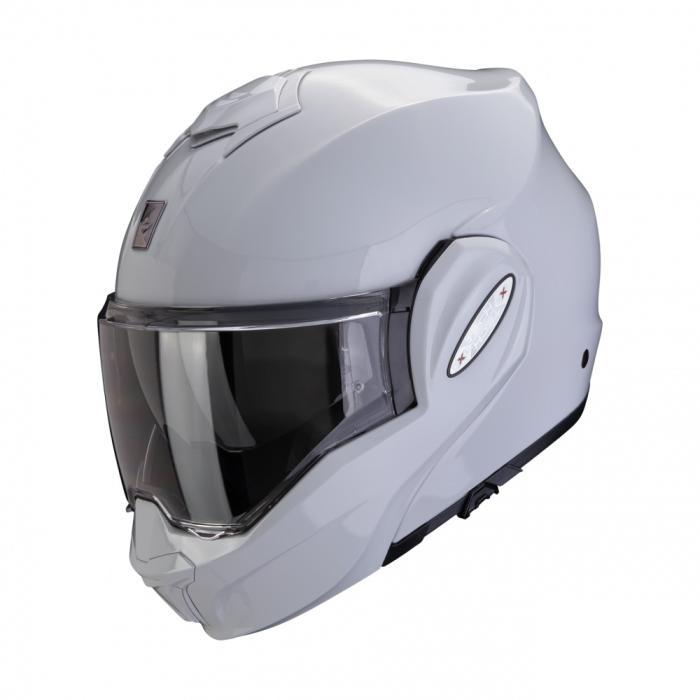přilba na motorku Scorpion EXO-Tech Evo Pro světle šedá, Velikost M