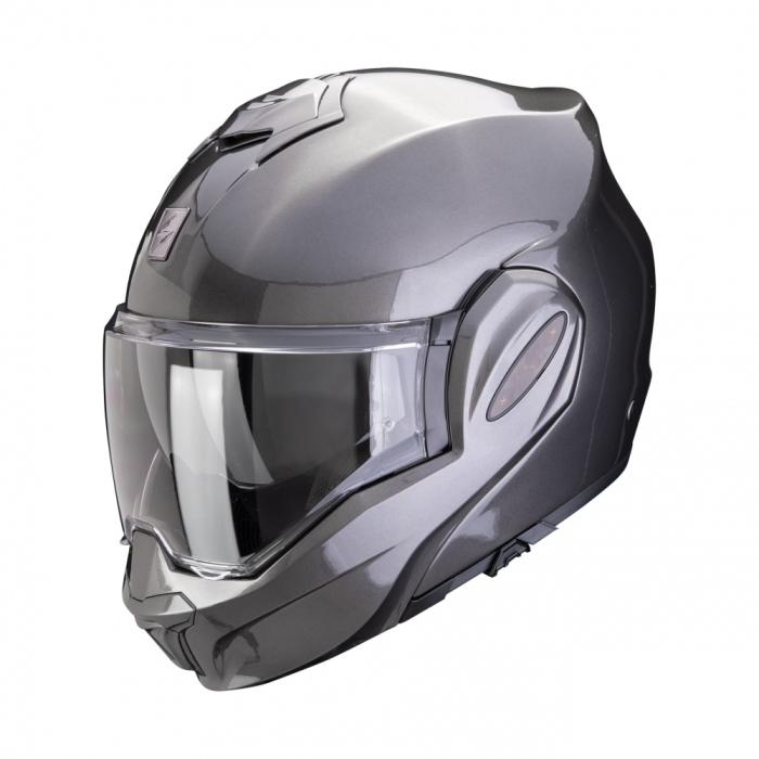 helma na motorku Scorpion EXO-Tech Evo Pro metalická šedá