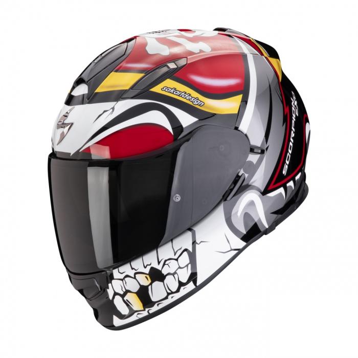 helma na motorku Scorpion EXO 491 Pirate červená