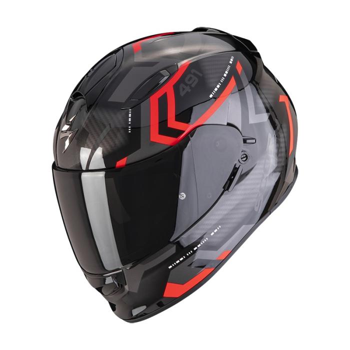 helma na motorku Scorpion EXO 491 Spin černo/červená, Velikost XXL