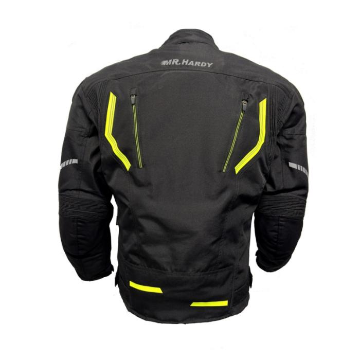 motorkářská bunda MH Moto 3 černá/žlutá fluo, Velikost L