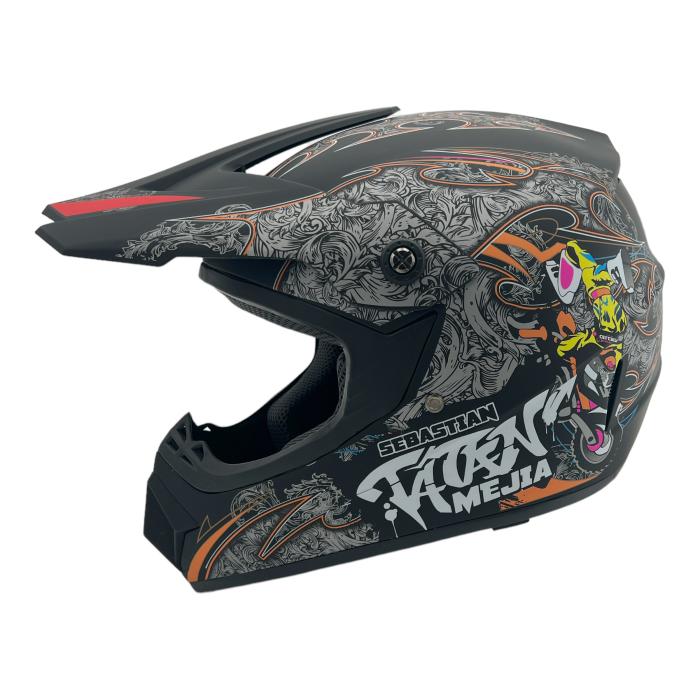 dětská helma na motorku Mejia Cross černá matná, Velikost XL