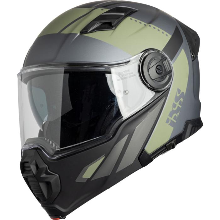 helma na motorku IXS Venture 1.0 černá/antracitová/olivová, Velikost XS