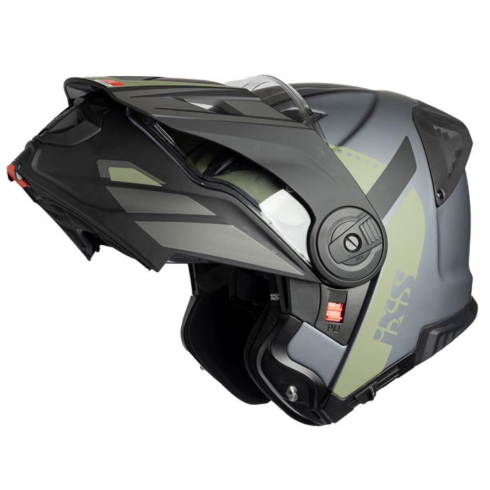 helma na motorku IXS Venture 1.0 černá/antracitová/olivová, Velikost XS