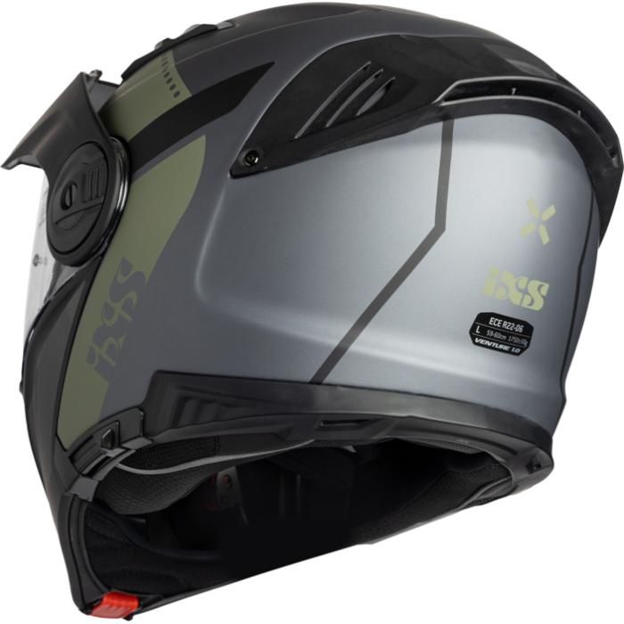 helma na motorku IXS Venture 1.0 černá/antracitová/olivová, Velikost XS