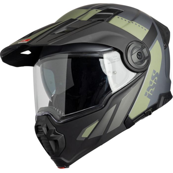helma na motorku IXS Venture 1.0 černá/antracitová/olivová