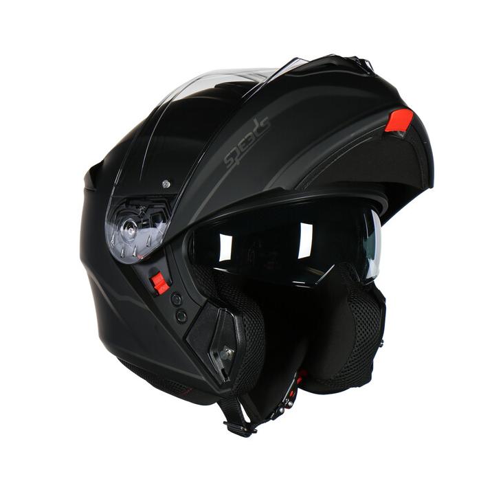 helma na motorku Speeds Comfort 3 černá matná, Velikost XS