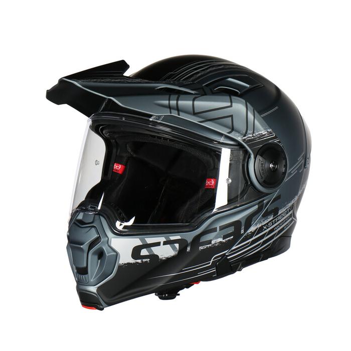 helma na motorku Speeds X-Street 2 titanová/černá/stříbrná matná