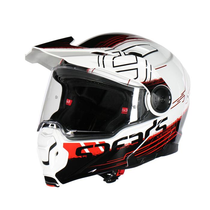 helma na motorku Speeds X-Street 2 bílá/černá/červená lesklá