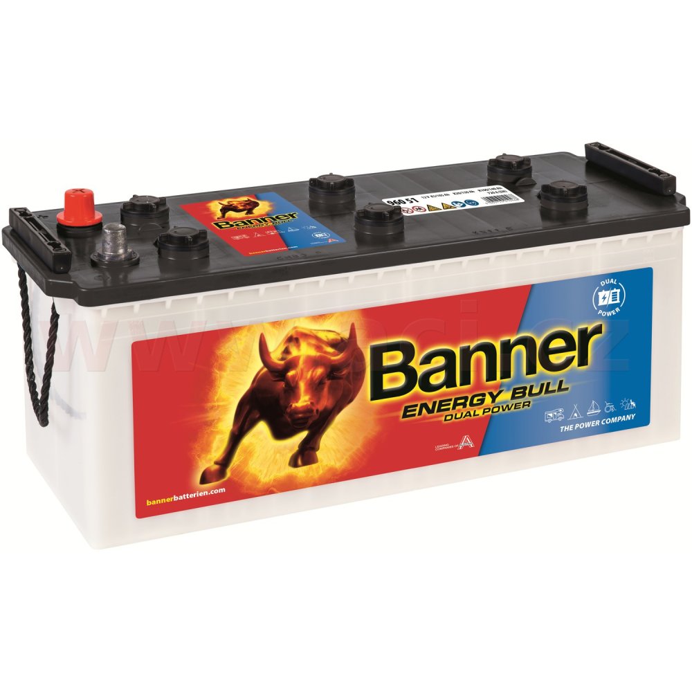 130Ah trakční a startovací baterie, 720A, levá BANNER Energy Bull DUAL Power 514x189x195(220)