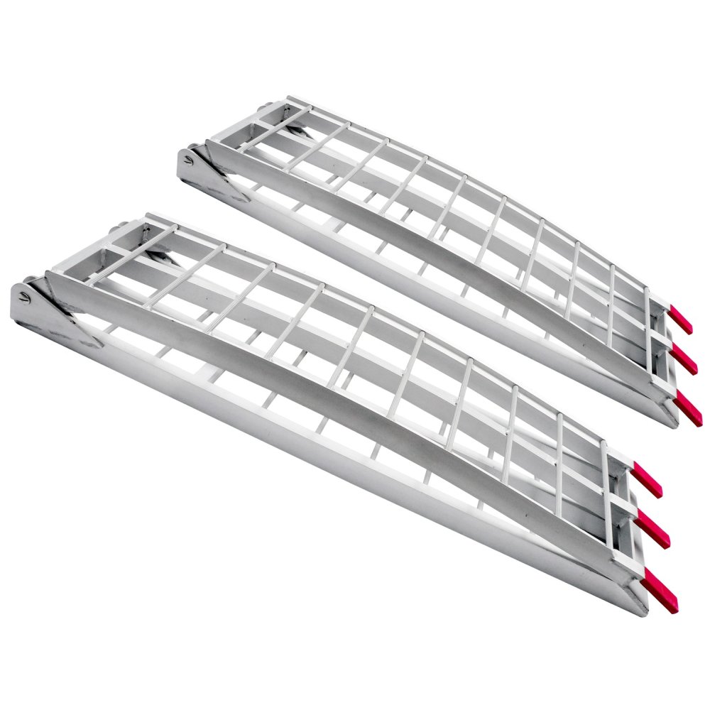 nájezdová rampa - skládací - hliníková široká, Q-TECH (max. nosnost 600 kg, 1 pár)