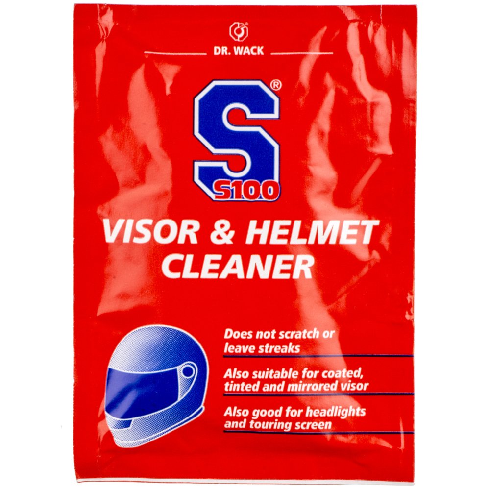 S100 čisticí ubrousek na hledí a světla - Visier und Helmreiniger Tuch