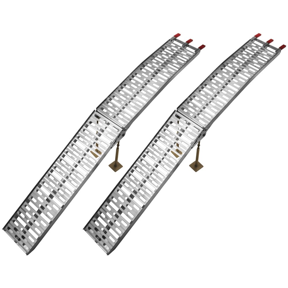 nájezdová rampa HD - skládací - hliníková (s podpěrou), Q-TECH (max. nosnost 680 kg, 1 pár)