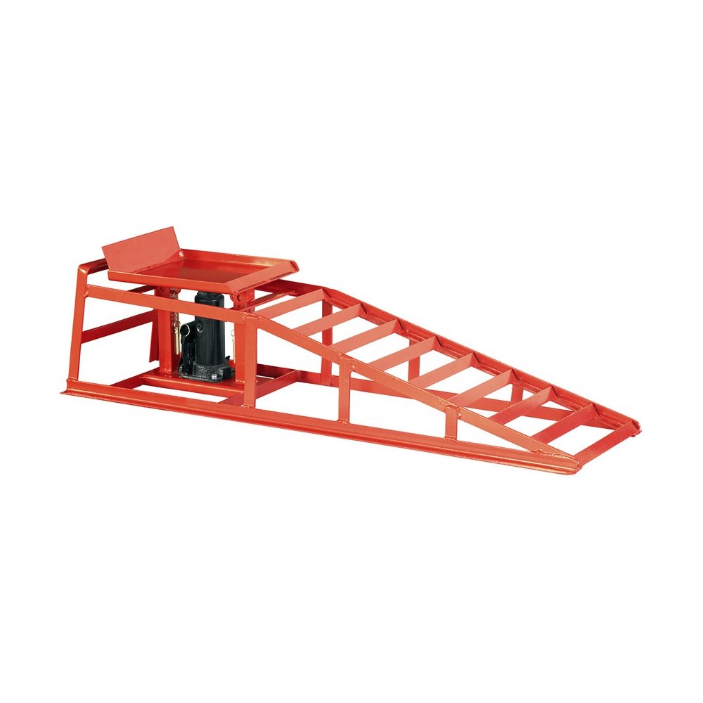 nájezdová rampa s hydraulickým zvedákem Q-TECH (max. nosnost: 1,5 t, auto / ATV / UTV)