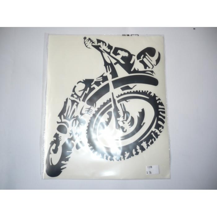 samolepka motokrosař, Barva bílá