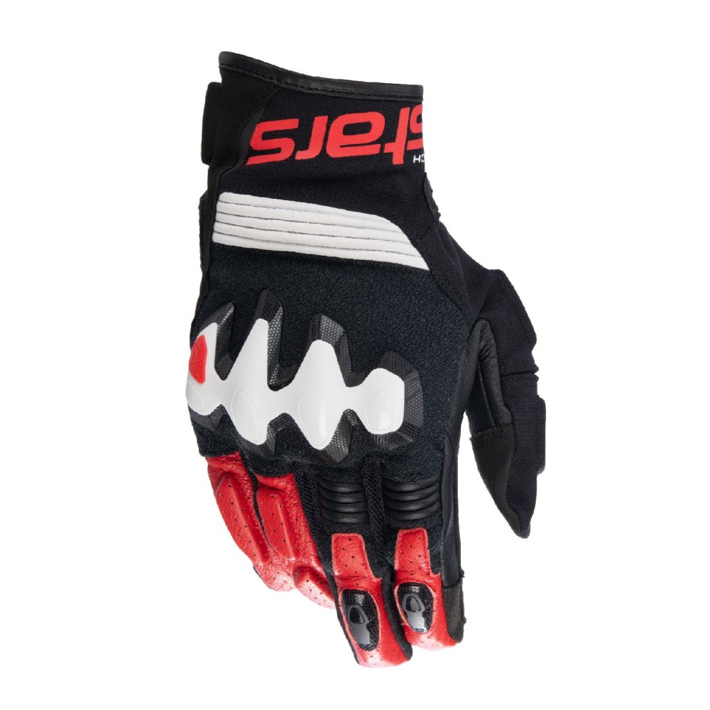 rukavice HALO, ALPINESTARS (černá/bílá/červená) 2025