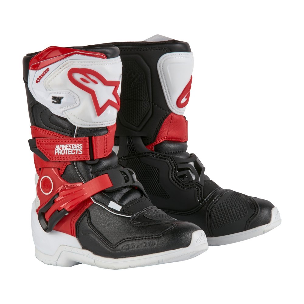 boty TECH 3S KIDS, ALPINESTARS, dětské (bílá/černá/červená) 2025
