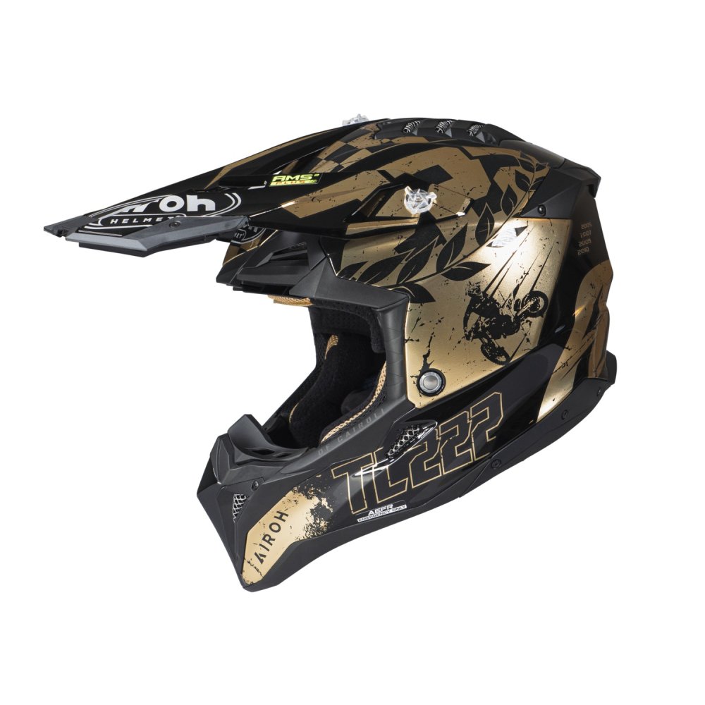 přilba AVIATOR 3 "TC 222 THE LEGEND" AIROH (černá/zlatá) 2025