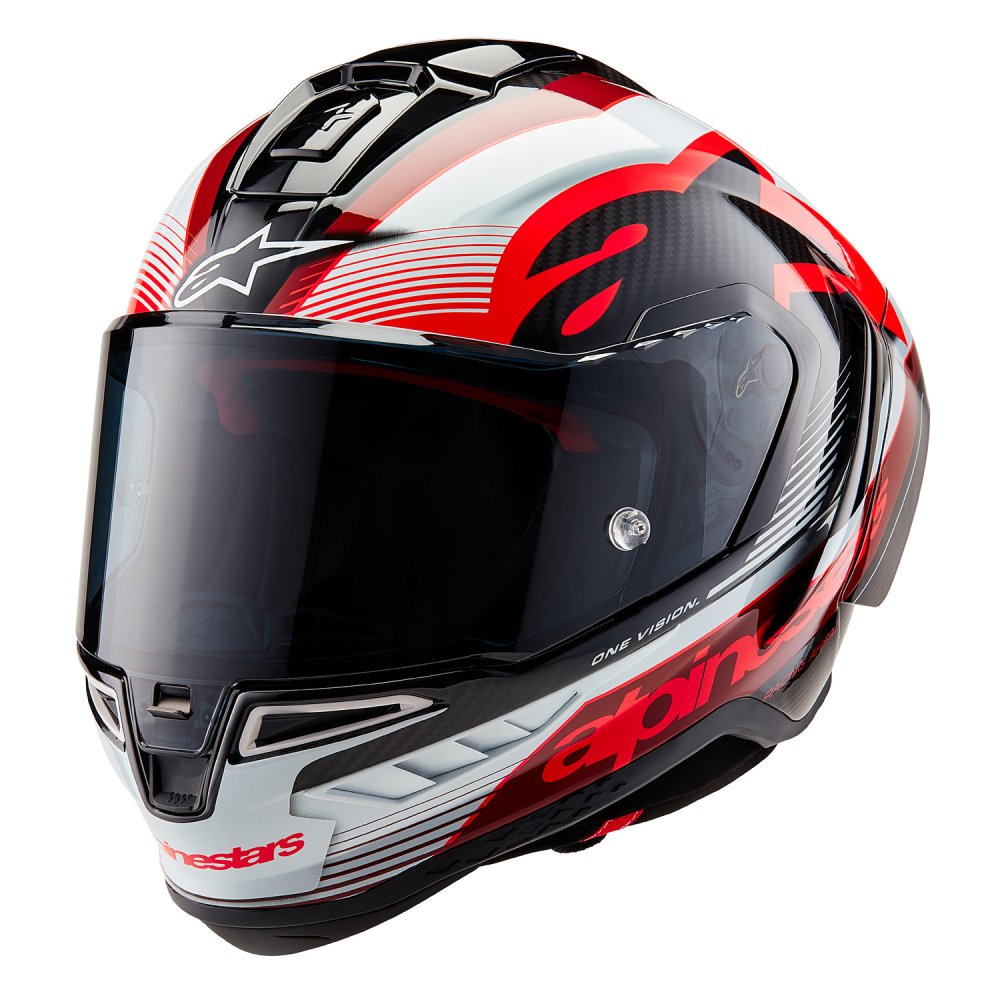 přilba SUPERTECH R10 TEAM, ALPINESTARS (karbon/červená/bílá) 2026