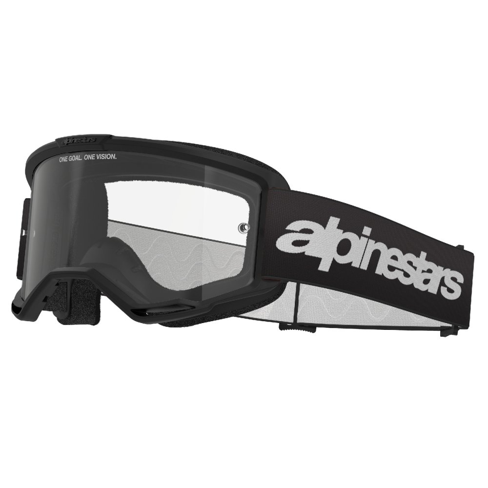brýle VISION 3 WORDMARK, ALPINESTARS (černá, čiré plexi) 2027