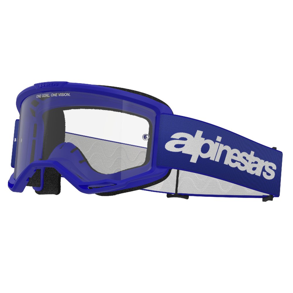brýle VISION 3 WORDMARK, ALPINESTARS (modrá, čiré plexi) 2027