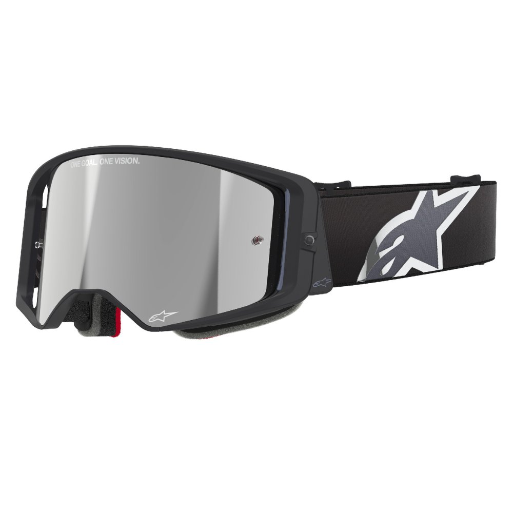 brýle SUPERTECH CORP, ALPINESTARS (černá/šedá, zrcadlové stříbrné plexi)