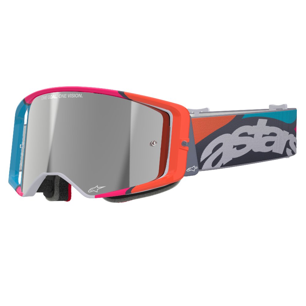 brýle SUPERTECH STREAM, ALPINESTARS (šedá/multicolor, zrcadlové stříbrné plexi)
